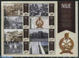 Niue 2015 First World War 8v M/s, Mint NH, History - Various - Maps - Uniforms - World War I - Geografia