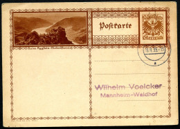 Bild-Postkarte P278e-31 RUINE AGGSTEIN Marktbreit - Mannheim 1935 - Briefkaarten