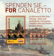 Germany - Post Modern - 2010 - Dresden Gallery - Canaletto - Mint Self-adhesive Souvenir Sheet - Privatpost