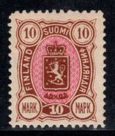 Finlande 1889 Mi. 34 A Neuf * MH 80% 10 M, Armoiries - Unused Stamps