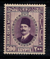 Égypte 1927 Mi. 135 Neuf ** 40% Roi Fouad, 200 M - Nuovi