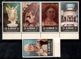 Ajman 1972 Mi. 2059A-2063A Neuf ** 100% Peintures, Art - Adschman