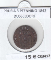 CR3412 MONEDA PRUSIA 3 PFENNING 1842 CECA DUSSELDORF BC - Sonstige – Europa