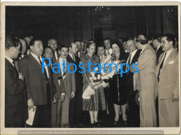 231010 ARGENTINA POLITICA PERONISMO EVITA EVA PERON REUNION 24.5 X 18 CM PHOTO NO POSTAL POSTCARD - Argentina