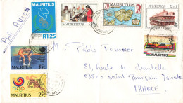 MAURITIUS - ILE MAURICE - LETTRE - 1989 - SEPT TIMBRES - Mauritius (1968-...)