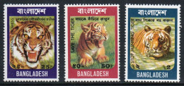 1974 Bangladesh Royal Bengal Tiger Cat Cats Of Prey Big Cats Celebrate Wildlife Preservation 3v MNH - Big Cats (cats Of Prey)