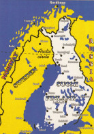 Map Postcard Suomi Finland - Carte Geografiche