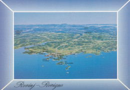 Map Postcard Rovinj Rovigno Istria Adriatic Coast Croatia - Cartes Géographiques