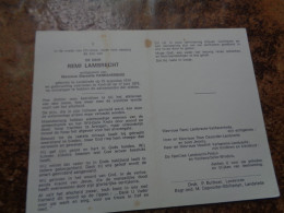Doodsprentje/Bidprentje  REMI LAMBRECHT   Lendelede 1914-1979 Kortrijk  (Echtg Marcella VANHAVERBEKE) - Godsdienst & Esoterisme