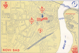 Map Postcard Novi Sad Serbia , XXXII International Fair Of Agriculture 1964 - Landkarten