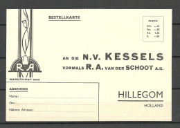 NEDERLAND Netherlands N. V. Kessels (vormals R. A. V. D. Schoot) Hillegom Bestellkarte Commercial Post Card - Lettres & Documents