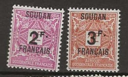 1927 MNH Soudan Timbres Taxe Yvert 9-10 Postfris** - Unused Stamps