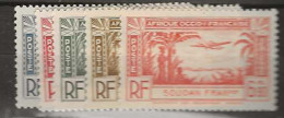 1940 MNH Soudan Aeriens Yvert 1-5 Postfris** - Unused Stamps