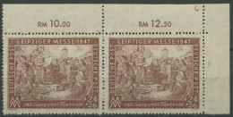 All. Besetzung 1947 Ecke Mit Platten-Nr. 941/42 II B Pl.-Nr. 3 Paar Postfrisch - Ungebraucht