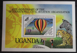 Uganda Block 46 Mit 406 Postfrisch Luftfahrt #FS380 - Uganda (1962-...)