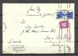 NORWAY 1942 O Oslo Censored Cover Norwegian + German Censor Markings - Covers & Documents