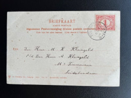 NETHERLANDS 1905 POSTCARD POLSBROEK TO LEIDSCHENDAM 05-10-1905 NEDERLAND UTRECHT ABSTEDERBRUG - Cartas & Documentos