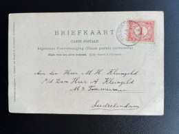 NETHERLANDS 1905 POSTCARD POLSBROEK TO LEIDSCHENDAM 15-06-1905 NEDERLAND UTRECHT KNUPPELBRUG - Cartas & Documentos