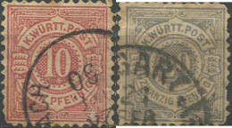 704735 USED ALEMANIA. Wurttemberg 1875 CIFRAS - Sonstige & Ohne Zuordnung