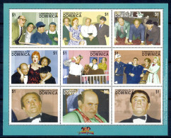 IR19- Dominica 2001. Miniature Sheet. The Three Stooges. Slapstick Comedy Tem Larry Moe Curly. - Dominica (1978-...)