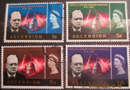 ASCENSION. ~ 1966 ~ S.G. NUMBERS 91 - 94. ~ SIR WINSTON CHURCHILL. ~ VFU #03800 - Ascension