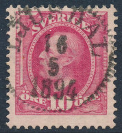 Sweden Suède Sverige: Facit 54, 10ö Oscar II, F Used LJUSDAL Cancel (DCSV00008) - 1885-1911 Oscar II