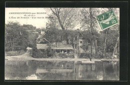 CPA Chennevieres-sur-Marne, L`Ecu De France, Vue Sur La Marne  - Chennevieres Sur Marne