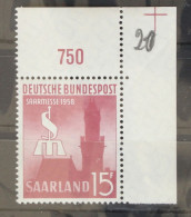 Saarland 435 Postfrisch Als Eckrand #GK805 - Andere & Zonder Classificatie