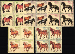 Bund 1920-1924 Postfrisch Als 4er Blöcke, Pferde #JV788 - Other & Unclassified