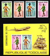 Togo Block 84 B + 1035-1038 B Postfrisch Weltpostverein/ UPU #JV808 - Togo (1960-...)