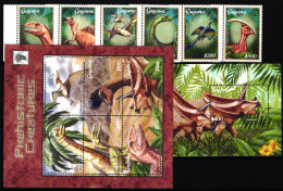 Guyana Block 720 + 7270-7275 + 7284-7287 Postfrisch Dinosaurier #JV832 - Guyana (1966-...)