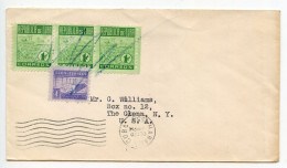 Cuba 1953 Cover; Habana To The Glen, New York; Scott 420 - 1c. Tobacco Picking & RA11 - 1c. Postal Tax - Brieven En Documenten