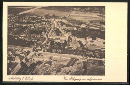 AK Mühlberg / Elbe, Panoramablick Aus Dem Flugzeug  - Mühlberg