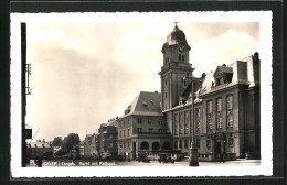 AK Geyer / Erzgeb., Markt Mit Rathaus  - Geyer