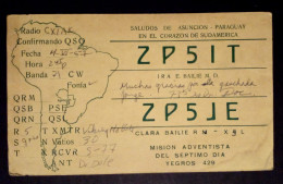 Paraguay - Carte QSL (1957) - Radio Amateur