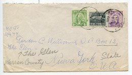 Cuba 1955 Cover; Las Villas To The Glen, NY; Scott 519 Jose Marti, 521 Jose De La Luz Caballero & RA16 Postal Tax - Brieven En Documenten