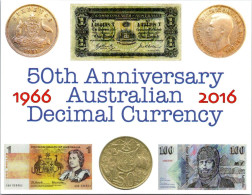 27-6-2024 (109) Australia - 50th Anniversary Of Australian Decimal Currency (1966 / 2016) - Monete (rappresentazioni)