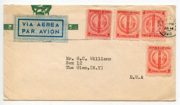 Cuba 1949 Airmail Cover; Habana (Havana) To The Glen, New York; Scott 357 - 2c. Cigar & Globe (x4) - Storia Postale
