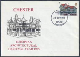 F-EX51266 UK ENGLAND FDC 1975 CAERNARVON EUROPEAN HERITAGE ARCHITECTURE.  - 1971-1980 Decimal Issues