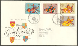 F-EX51260 UK ENGLAND FDC 1974 EDINBURGH GREAT BRITONS MEDIEVAL KNIGHT.  - 1971-1980 Decimal Issues