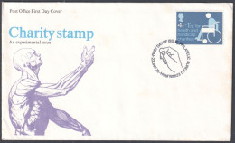F-EX51265 UK ENGLAND FDC 1975 EDINBURGH CHARITY STAMPS DISABLE MAN.  - 1971-1980 Decimal Issues