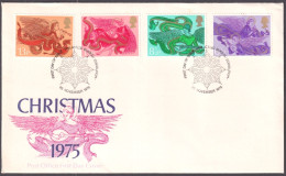 F-EX51273 UK ENGLAND FDC 1975 EDINBURGH CHRISTMAS NAVIDAD MUSIC ANGELS.  - 1971-1980 Decimal Issues