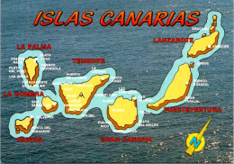 28-6-2024 (111) Map Of Canary Islands (Spain) - Cartes Géographiques