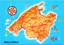 28-6-2024 (111) Spain - Map Of Island Of Mallorca - Landkarten