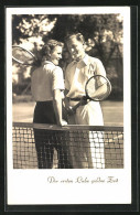 AK Gutbetuchte Auf Tennis-Platz  - Tennis