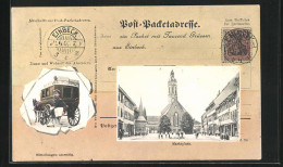 AK Einbeck, Marktplatz, Postbote Und -kutsche  - Postal Services