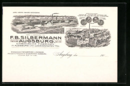 AK Augsburg, Fabrik F. B. Silbermann Und Fabrik In Ludwigshafen  - Augsburg
