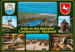 73840664 Carolinensiel-Harlesiel Ostfriesland Windmuehle Hafen Glockenturm Sielh - Wittmund