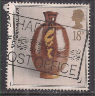 GB 1987 QE2 18p Studio Pottery Used SG 1371 ( D1383 ) - Usados