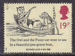 GB 1988 QE2 19p Cent Death Edward Lear Used SG 1405 ( E1263 ) - Usados